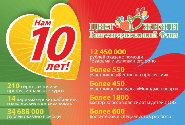 Благотворительному Фонду "Цвет жизни" 10 лет